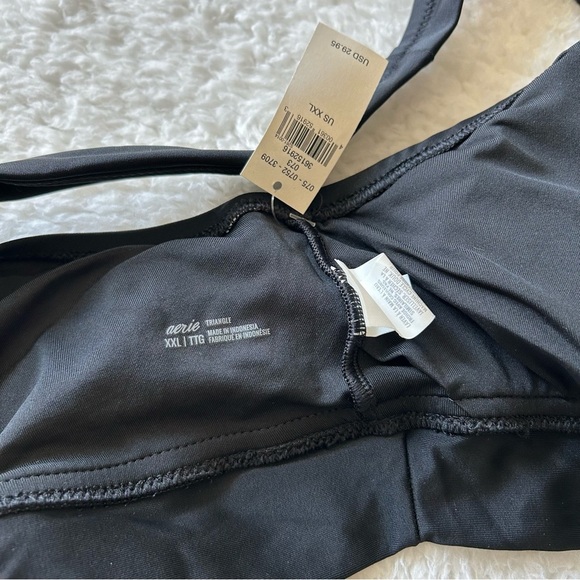 Aerie Triangle Bikini Top Black XXL NWT - Picture 4 of 4